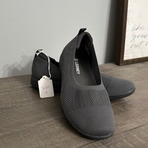 Women's Black Knit Loafers